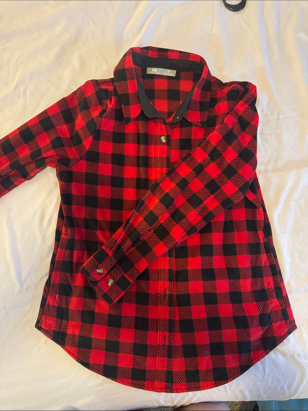 Riders by Lee Red and Black Buffalo Plaid Button-Down Shirt